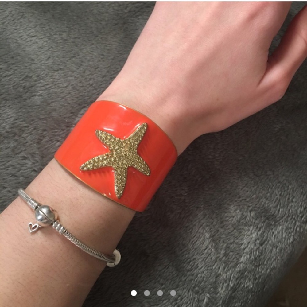 GOLD/ORANGE STARFISH CUFF
